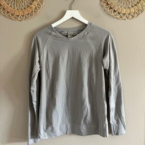Athleta Trophy Lightweight Mesh Cutout Long Sleeve Athletic Top Gray XL